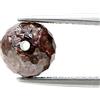 Surat*Diamond*City Big Diamante Naturale 2.96TCW 7.6 MM Marrone Grigio Colore Perno Perlina Rotondo
