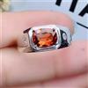 Artik Jewels Naturale Grossularia Granato Gemma Con 925 Anello Argento Sterling per Uomo #901