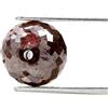Surat*Diamond*City Grande Rotondo Diamante Naturale 4.15ct 8.4mm Miele Marrone Forati Perlina Rosa