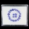 Egemdiamond Mandala Rotondo Naturale Non Scaldato Violetto Blu Tanzanite 20pcs 5.32ct 3.9mm