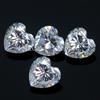 Lotto 4 pezzi diamante bianco taglio cuore naturale 4,40 ct DE colore VVS1 ce...