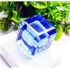 rogem54 Brasiliano Topazio Blu Cubo Certificato Loose Gemma 149.40 + KT Con Omaggio