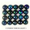 Gemsporium Rondella Cab AAA Flash Fiorale Gioco Di Colori Black Opal 20 Pz 4.11Ct 4Mm Gemma