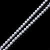 Filo di perle naturali Papua Nuova Guinea rotondo 8,00 mm argento fumè dei ma...