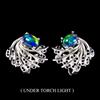 egemdiamond Orecchini In Argento Sterling 925 Ovali Con Opale Nero 7x5mm E Gemma Spinel