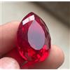 80.00 Cts Naturale Taglio a Pera Sangue Rosso Rubino Certificato Loose Gemma Big