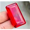 130 CT Naturale Certificato Sangue Rosso Rubino Big Misura Smeraldo Cut Perfetto