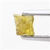 Sparkling Fancy Diamonds Diamante Naturale Grezzo Giallo Tiny Cube 0.16 Carati