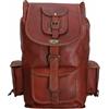 Fatto a mano 22" GVB Vera Pelle Zaino Borsa Uomo Marrone Vintage per Laptop Rusksack