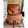 Fatto a mano Marrone 100% Pelle Messenger Borsa per Laptop Handmade Gratis Anno Nuovo Regalo