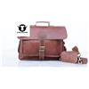 Fatto a mano 19 " pelle Vintage Originale Spaziosa Valigetta Marrone Viaggio Borsa a Spalla
