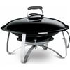 Weber Fireplace, Fuoco da esterno con lega di acciaio smaltato, grande coperchio antincendio e maniglia del coperchio resistente al calore, gambe stabili, scudo termico - Nero (2750)