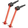 ZHRCFUN 2 alberi di trasmissione CVD anteriori e posteriori universali per 1/10 TT02B 4WD Off Road Buggy Upgrade accessori (rosso)