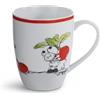 NICI Tazza in porcellana Formica Enzi 310 ml 8x10cm bianca con banderuola