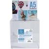 Exacompta - Rif. 89258D - 1 urna con coperchio chiuso a chiave, per banconote, scrutini, scatola per idee, regali, con poster A5, acrilico trasparente, dimensioni: 21 x 21 x 21 cm, colore cristallo