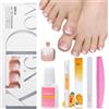 MrCuvaryas Set di 150 unghie finte - 15 misure unghie dei piedi artificiali, punte per unghie dei piedi da incollare, nude gradient toe nail unghie per donne, unghie artificiali autoadesive per manicure fai da