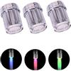 Generic Confezione da 3 rubinetti dell'acqua a LED sensibili alla temperatura con gradiente che cambia colore, batteria per rubinetto del flusso, accensione e spegnimento automatico, cromatura in ABS per