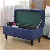 SFHDFLUQ Copertura per Cassapanca Contenitore Fodera Panca Pieghevole Velluto Fodera Ottomano Elasticizzata Copri Pouf Ottomano Fodera per Rettangolare Lavabile Poggiapiedi Divano per Poggiapiedi(M,120--160cm)