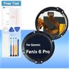 Yondista Per Garmin Fenix 6 Pro Schermo di Ricambio Display LCD Touch Digitizer Assembly(nero)