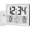 techno line WS6780-2 in 1 orologio radio e stazione meteo radio in uno, temperatura interna ed esterna, umidità, pressione atmosferica, fino a 3 trasmettitori (un trasmettitore incluso)