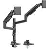 Wiltec Supporto dual monitor, 2 bracci per schremi da 17-49" max 20 kg VESA