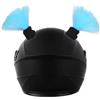 OhMill Casco da motociclista trecce per ciclismo doppia coda di cavallo accessorio per capelli universale Fit casco parrucca decorazione per motociclista scooter (blu)