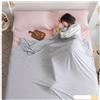 GBHMJU Fodera per sacco a pelo, 100% cotone lavorato a maglia, lenzuolo da viaggio per hotel, morbido strato di compressione, per adulti, ultraleggero, portatile, per campeggio, viaggi di lavoro