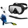 Generic Set da snorkeling - Occhiali da immersione panoramici in silicone, maschera da nuoto con ampia vista antinebbia, attrezzatura subacquea professionale | Vacanze al mare Snorkeling Formazione Isola