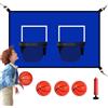 ycezw Canestro da basket con trampolino - per giochi con anelli da tavolo gonfiabili a 2 porte, set di per palline con di intrattenimento resistente agli agenti atmosferici | Accessor