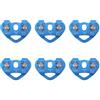 Vjsujehgy 6X Arrampicata A Forma di Cuore Doppio Puleggia d'Acciaio 13mm Dispositivo per Arrampicata Carrello Tirolese Grand 24KN