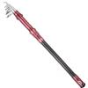 NexRen Canna da surf casting portatile in carbonio, 1,8 m, 2,1 m, 2,4 m, telescopica, 44 cm, dimensioni chiuse, per acqua salata, roccia, barca, pesca, escursionismo, attrezzatura da viaggio, colore rosso