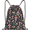 HLBSDM Borsa sportiva da palestra/yoga con coulisse, a pois rossi e neri, per adulti, taglia media (35,5 x 43 cm).