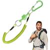Generic Retino da a mosca, supporto per rete da, cordino retrattile antiscivolo, moschettone a sgancio rapido per sbarco su ghiaccio, acqua salata, lago, barca, fiume