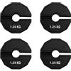 Vjsujehgy 4X Gym Micro-Plates Dumbbell Fractional Weight Plate Dischi di Peso Frazionari in Gomma ADD-On Change Nero 1,25 kg