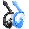 Hydiview Maschera da snorkeling per bambini da 3 a 14 anni con supporto per fotocamera, vista panoramica a 180 gradi, set da snorkeling, anti-appannamento, anti-perdita (verde)