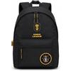 Maricart Zaino Kings League Nero con Logo Ufficiale, Tasca Frontale con Zip, Spallacci Regolabili, Patch Decorativa Pirata