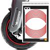 m2medien Adesivo per cerchioni, adatto per Segway Ninebot MAX G3 D E-Scooter G3D (rosso riflettente)