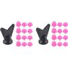 Vjsujehgy 24 Pezzi Tacchetti per Scarpe da Calcio Tacchetti per Scarpe da Calcio M5 Vite Filettata 7mm 10mm Borchie di Ricambio Antiscivolo Rosa
