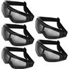 Vjsujehgy 5X Occhiali Protettivi Clear Glasses Protezione Antipolvere per Il, Nero