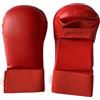 Xoeryoy Guanti da karate Guanti da Taekwondo in pelle premium per adulti e bambini da allenamento per sparring, sacco da boxe, Taekwondo e pratica, Rosso, S ;1
