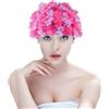 Lurrose Cuffia da Nuoto Elastica Fiori 3d in Nylon, Leggera e Traspirante, per Vacanze Estive in Piscina e Spiaggia per Donne e Ragazze