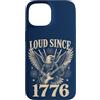 Patriotic USA America Anniversary Pride Custodia per iPhone 15 Forte dal 1776 Patriotic Eagle Guitar Fireworks USA