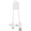 Xoopar Cavo Multi USB 4 in 1 - Caricatore Universale con Connettori Lightning, USB-C e Micro - Ideale per Caricare Smartphone, Auricolari, Tablet OctoMini Bianco