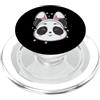 panda China animal zoo bear Himalayan ba Panda Bear - Cappello con orecchie da coniglio PopSockets PopGrip per MagSafe