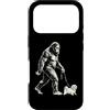 Vintage Bigfoot and Maltese Cryptid Humo Custodia per iPhone 17 Pro Bigfoot Walking - Girello maltese divertente per cani