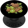kiwi bird fruit pile nature art animal Kiwi Uccello Frutto Natura Animale Nuova Zelanda PopSockets PopGrip Adesivo