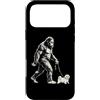Vintage Bigfoot and Maltese Cryptid Humo Custodia per iPhone 17 Pro Max Bigfoot Walking - Girello maltese divertente per cani