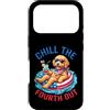 Doodle pup fourth july fireworks patriot Custodia per iPhone 17 Pro Chill The Fourth Out Goldendoodle Dog Patriotic