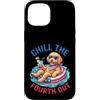 Doodle pup fourth july fireworks patriot Custodia per iPhone 15 Chill The Fourth Out Goldendoodle Dog Patriotic