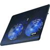 APM Supporto ventilato per computer portatile, struttura in metallo resistente, 2 ventilatori silenziosi con LED blu, efficace raffreddamento per PC portatile da 12 a 17, altezza regolabile 571929